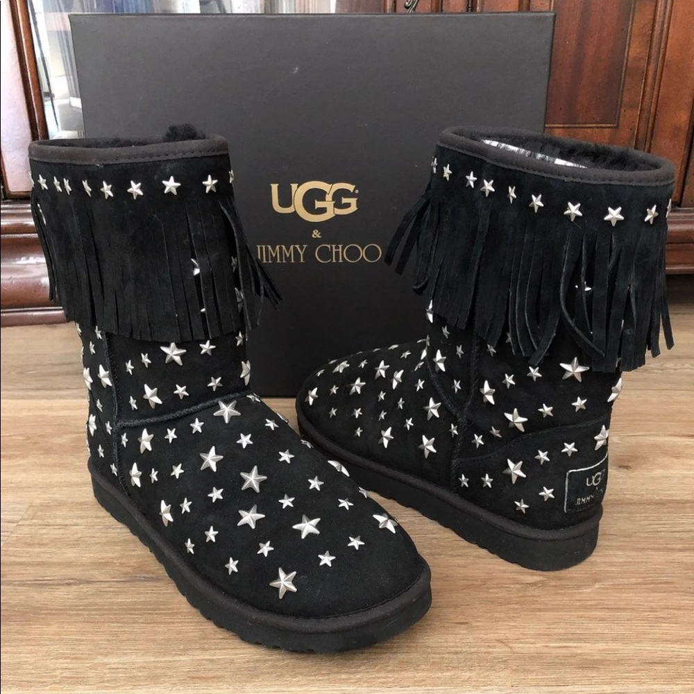 ❌SOLD❌ Ugg x Jimmy Choo Star Starlit Black Boots
